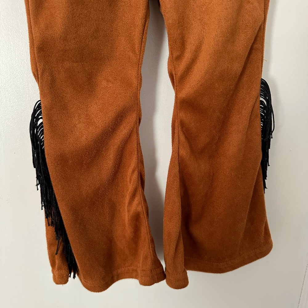 Fringe Southwest Style Flare Pants in Sienna Brown, so soft Bailey’s Blossoms 2T - Picture 4 of 8